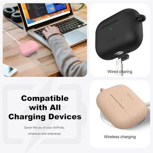 Θήκη Apple AirPods Pro 3 Tech-Protect Silicone Hook Lavender - Image 6