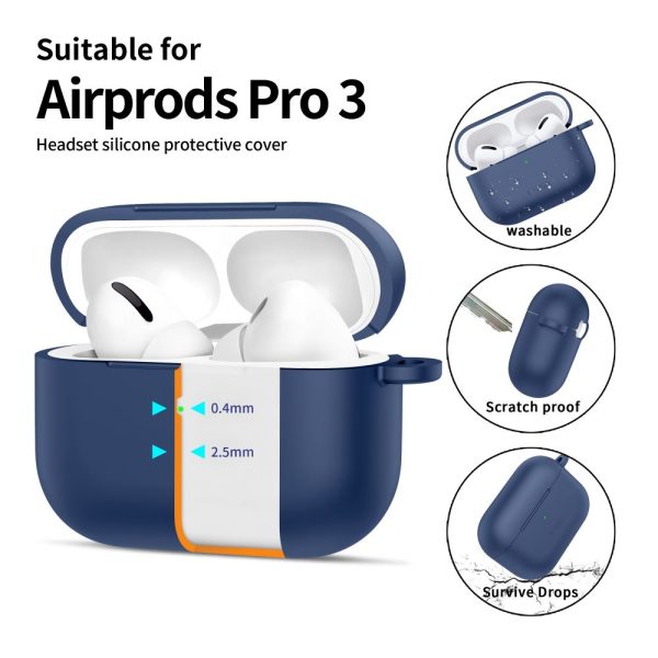 TECH-PROTECT SILICONE HOOK APPLE AIRPODS PRO 3 NAVY BLUE - Image 4
