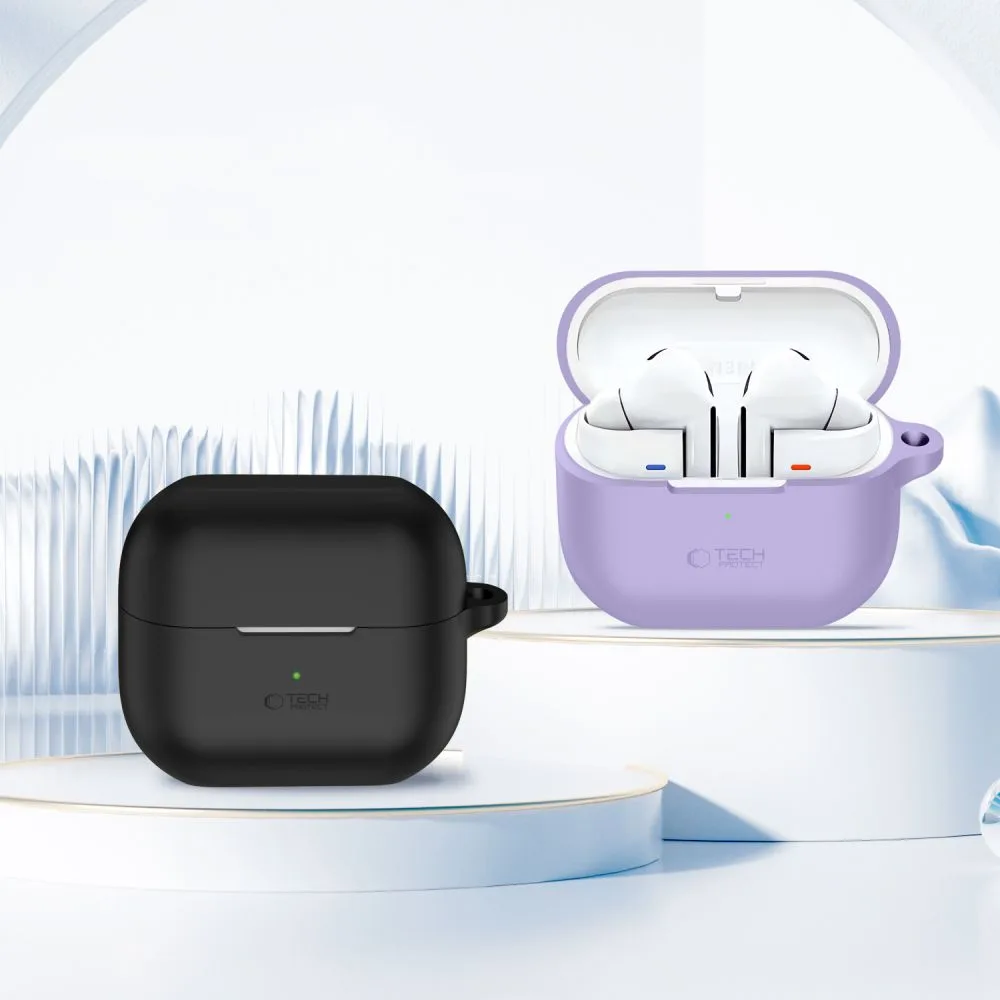 Θήκη Samsung Galaxy Buds 3 / 3 FE / 3 Pro Tech-Protect Silicone Hook Lavender - Image 3
