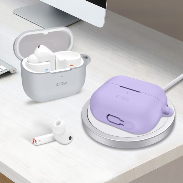 TECH-PROTECT SILICONE HOOK SAMSUNG GALAXY BUDS 3/3 FE/3 PRO LAVENDER - Image 4