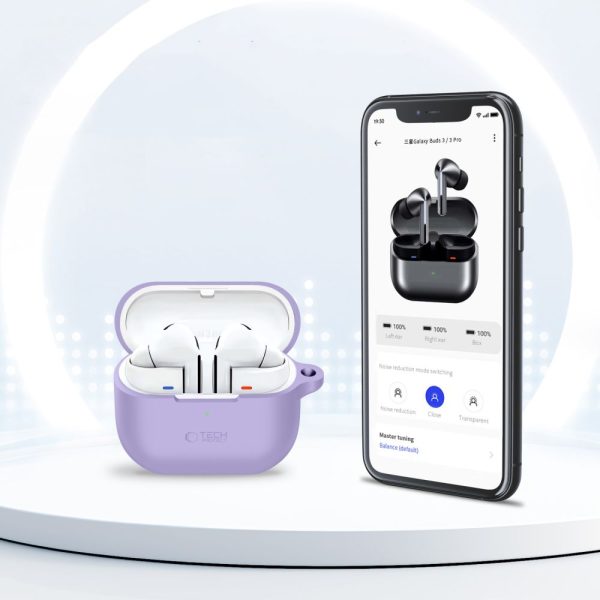 TECH-PROTECT SILICONE HOOK SAMSUNG GALAXY BUDS 3/3 FE/3 PRO LAVENDER - Image 5