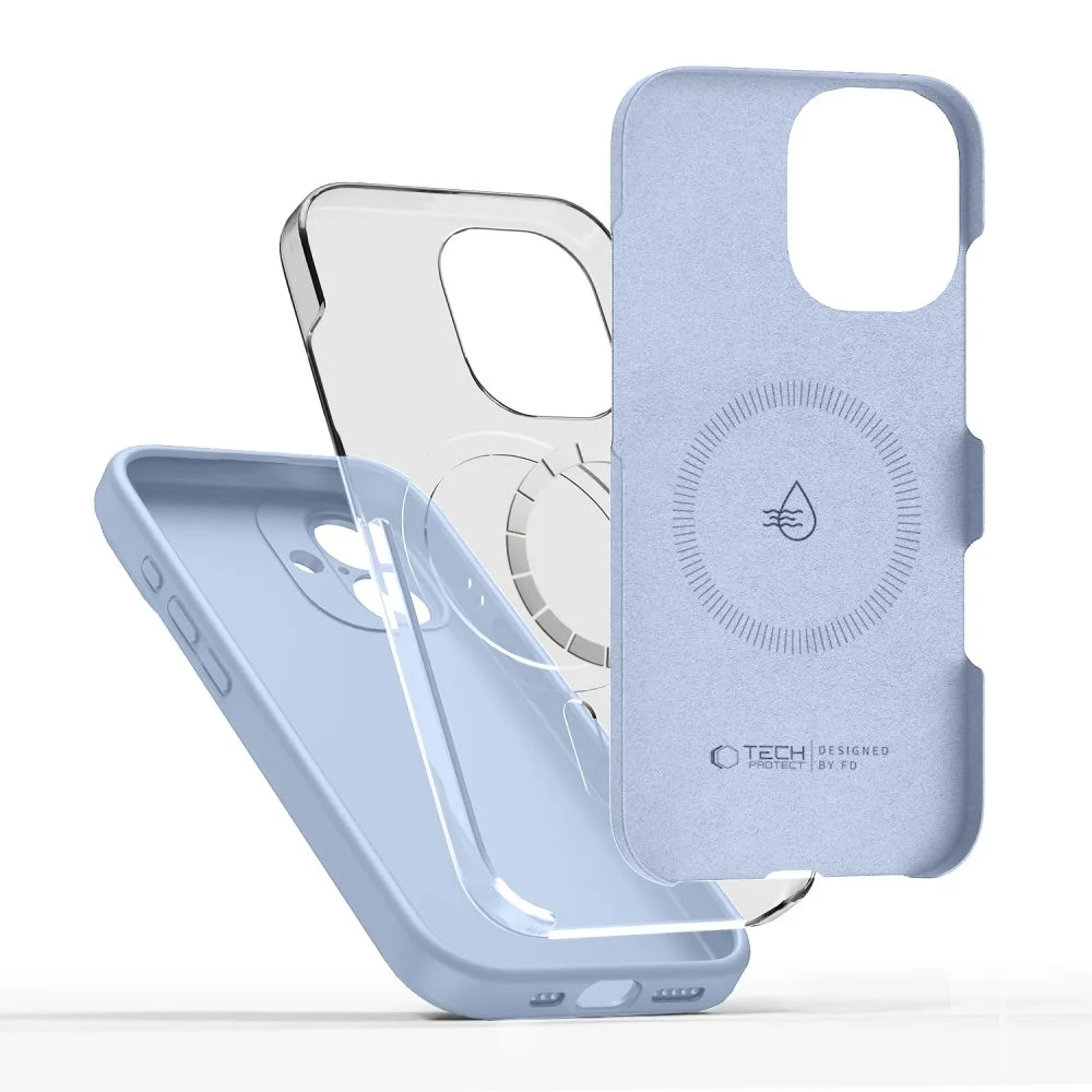 Θήκη iPhone 17 Tech-Protect Silicone MagSafe Mist Blue - Image 3
