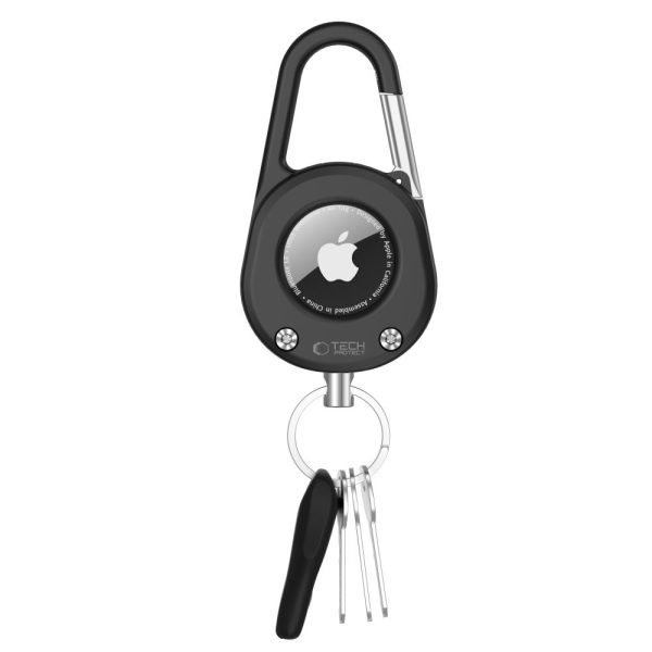 TECH-PROTECT SLIDELOCK CARABINER KEYCHAIN APPLE AIRTAG 1 / 2 BLACK - Image 2