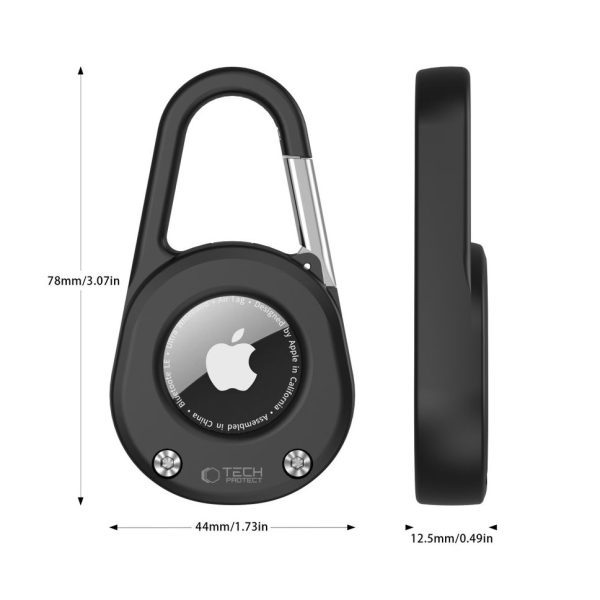 TECH-PROTECT SLIDELOCK CARABINER KEYCHAIN APPLE AIRTAG 1 / 2 BLACK - Image 6