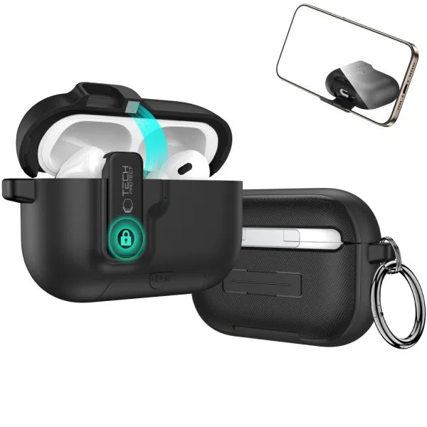 Θήκη Apple AirPods Pro 3 Tech-Protect Slim Hook Black - Image 4