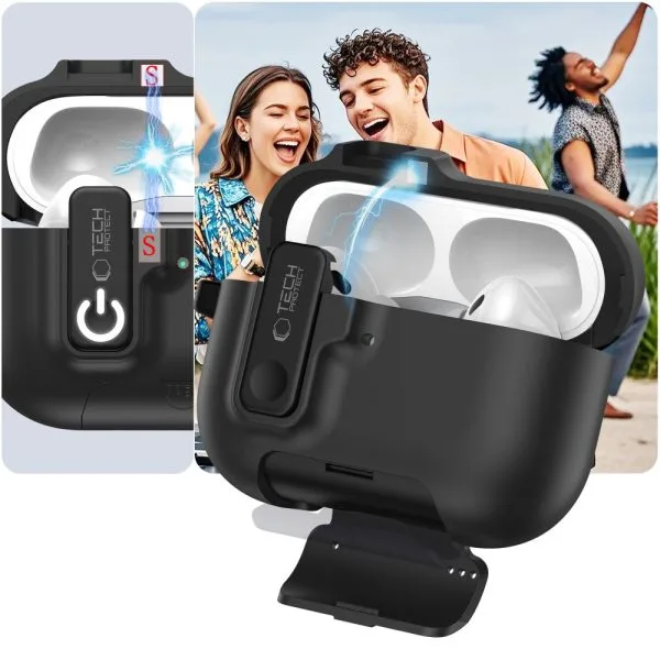 Θήκη Apple AirPods Pro 3 Tech-Protect Slim Hook Black - Image 9