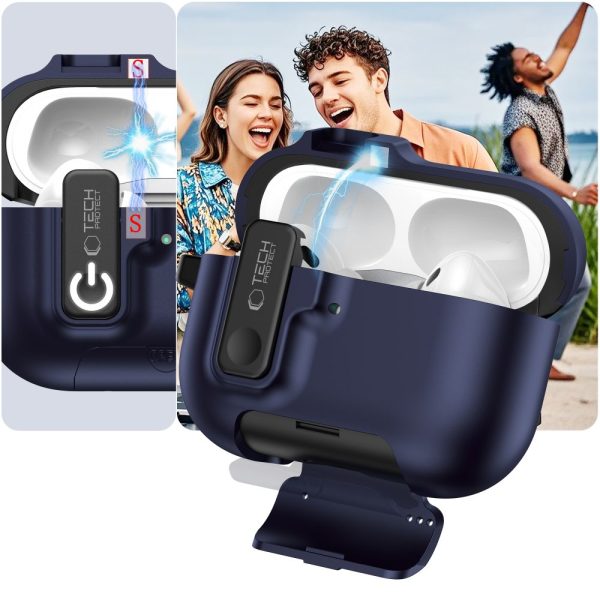 TECH-PROTECT SLIM HOOK APPLE AIRPODS PRO 3 NAVY BLUE - Image 9