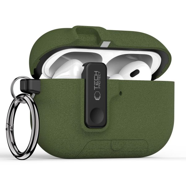 TECH-PROTECT SLIM HOOK APPLE AIRPODS PRO 3 OLIVE GREEN - Image 2