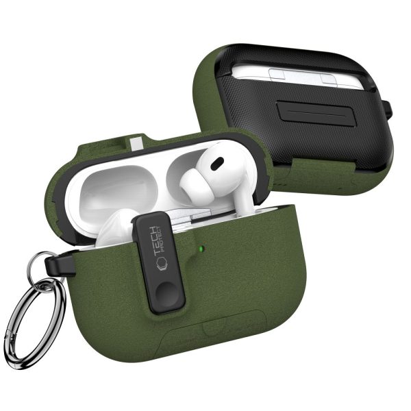 TECH-PROTECT SLIM HOOK APPLE AIRPODS PRO 3 OLIVE GREEN - Image 3