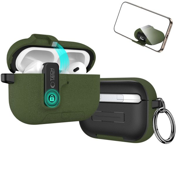 TECH-PROTECT SLIM HOOK APPLE AIRPODS PRO 3 OLIVE GREEN - Image 4