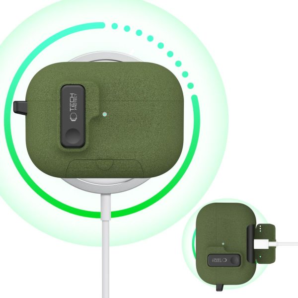 TECH-PROTECT SLIM HOOK APPLE AIRPODS PRO 3 OLIVE GREEN - Image 6