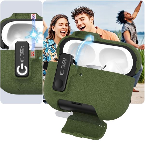 TECH-PROTECT SLIM HOOK APPLE AIRPODS PRO 3 OLIVE GREEN - Image 9