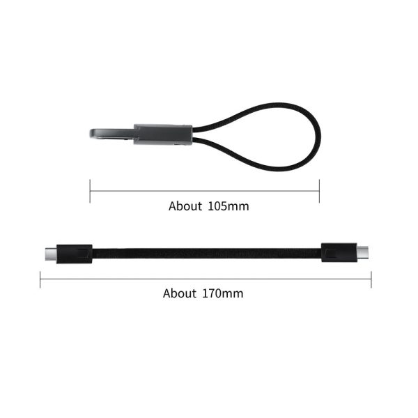TECH-PROTECT ULTRABOOST DNA KEYCHAIN TYPE-C CABLE PD 60W/3A IRON GREY - Image 2