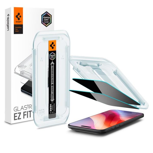 Spigen Glass tR EZ Fit (Privacy) 2 Pack