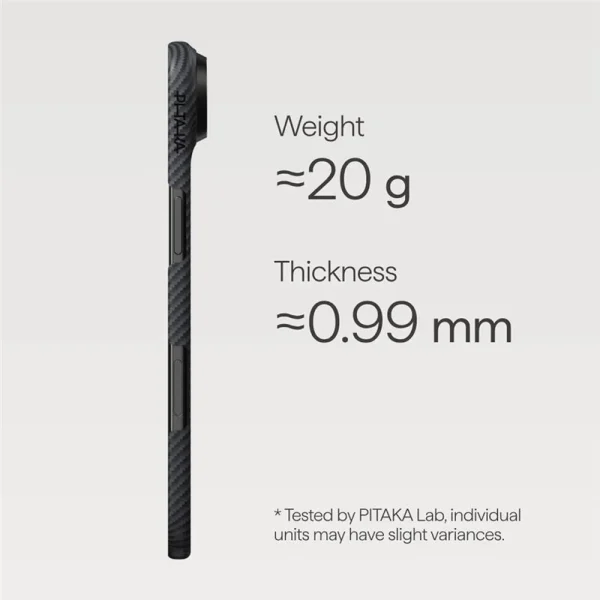 Θήκη iPhone 17 Pitaka Ultra-Slim Case Black / Grey - Image 8