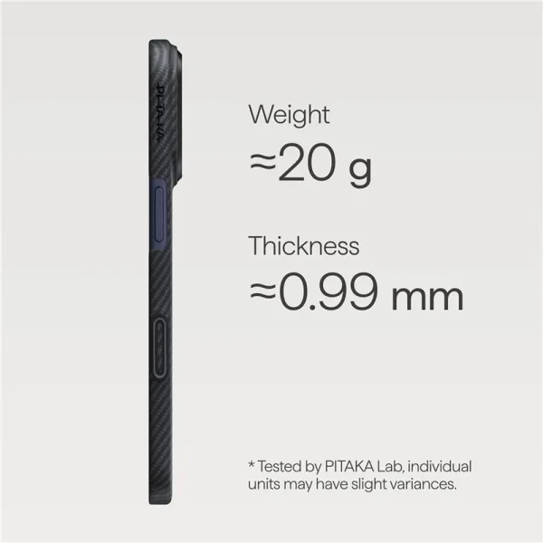 Θήκη iPhone 17 Pro Max Pitaka Ultra-Slim Case Black / Grey - Image 4