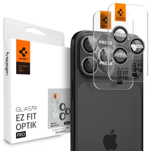 Spigen Glass tR EZ Fit Optik Pro 2 Pack gray-iPhone 17 Pro/17 Pro Max/16 Pro/16 Pro Max