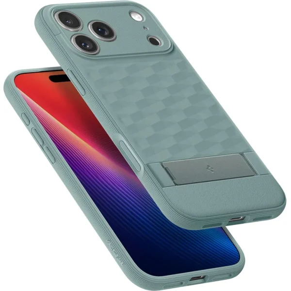 Θήκη iPhone 18 Pro / 17 Pro Spigen Parallax S MagFit MagSafe Kickstand Sage Green (ACS09965) - Image 7