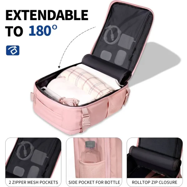 Σακίδιο Καμπίνας Ryanair / Wizz Air & Laptop 15.6″ Tech-Protect Defender S50 20L 40×20×25cm Dusty Pink - Image 6