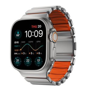 Nomad Spartan Band Natural Titanium Ultra Orange FKM AW 45/46/49mm
