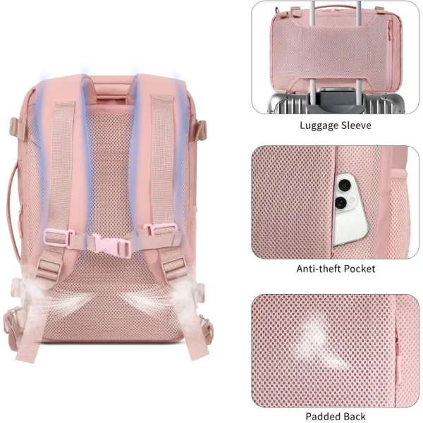 Σακίδιο Καμπίνας Ryanair / Wizz Air & Laptop 15.6″ Tech-Protect Defender S50 20L 40×20×25cm Dusty Pink - Image 7