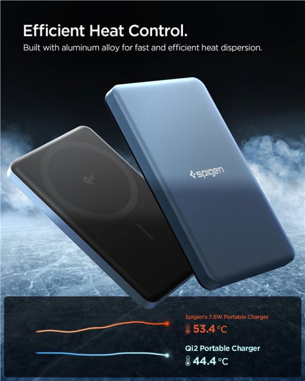 Spigen EA2205MQ Essential MagSafe Power Bank 5000mAh 22.5W Qi2 – Teal Blue (ABA10194) - Image 3