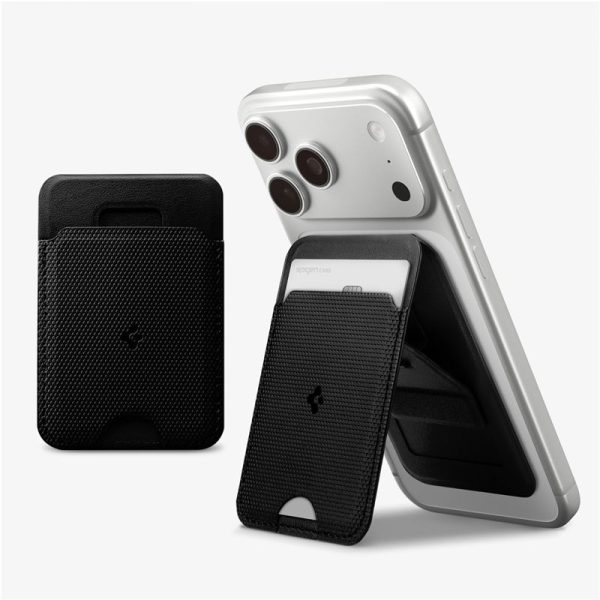 Spigen Slim Fold Stand MagSafe Wallet 1 Card Black (AFA10405) - Image 9