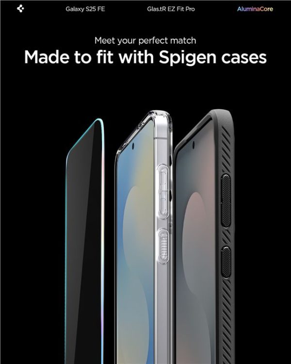 Spigen Glass tR EZ Fit Pro HD 1 Pack transparency-Samsung Galaxy S25 FE (AGL10203) - Image 4
