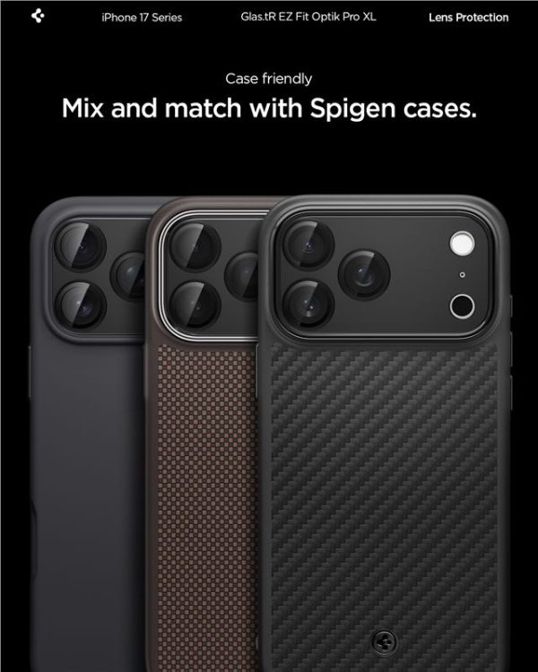 Spigen Glass tR EZ Fit Optik Pro XL 1 Pack Black-Apple iPhone 17 Pro (AGL10644) - Image 8