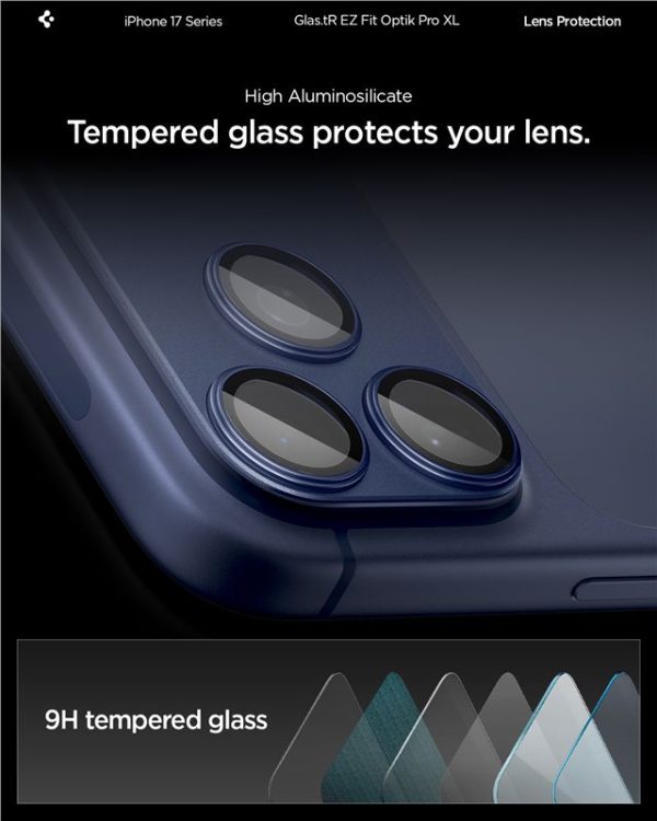 Spigen Glass tR EZ Fit Optik Pro XL 1 Pack Blue-Apple iPhone 17 Pro (AGL10646) - Image 3