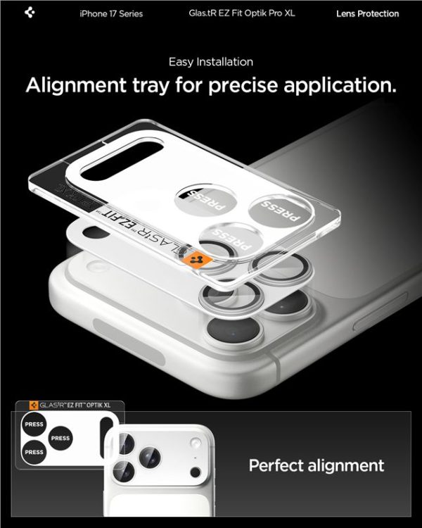 Spigen Glass tR EZ Fit Optik Pro XL 1 Pack Silver-Apple iPhone 17 Pro (AGL10647) - Image 12