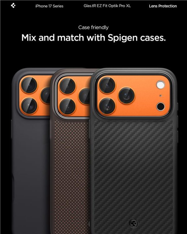 Spigen Glass tR EZ Fit Optik Pro XL 1 Pack Orange-Apple iPhone 17 Pro Max (AGL10650) - Image 6