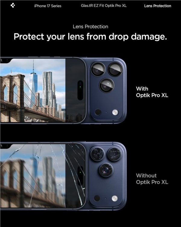 Spigen Glass tR EZ Fit Optik Pro XL 1 Pack Blue-Apple iPhone 17 Pro Max (AGL10651) - Image 11