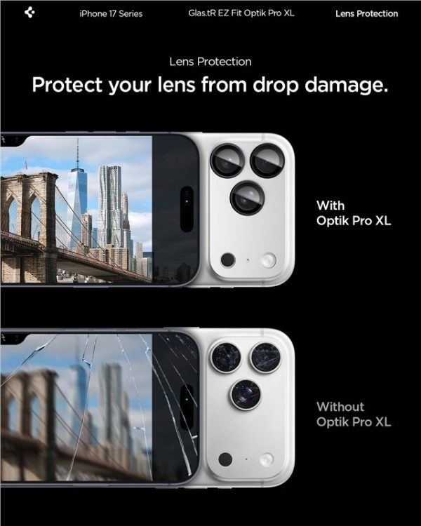 Spigen Glass tR EZ Fit Optik Pro XL 1 Pack Silver-Apple iPhone 17 Pro Max (AGL10652) - Image 14