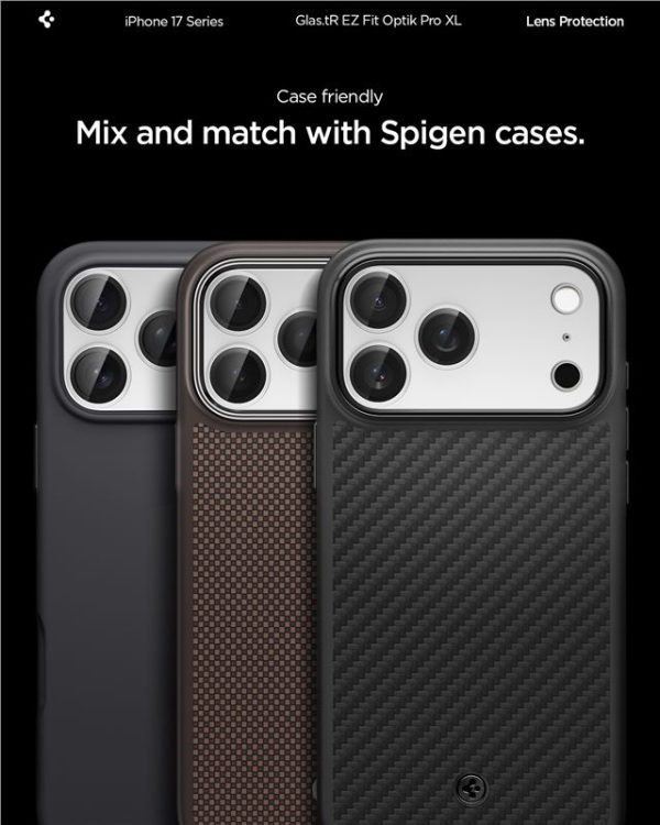 Spigen Glass tR EZ Fit Optik Pro XL 1 Pack Silver-Apple iPhone 17 Pro Max (AGL10652) - Image 5