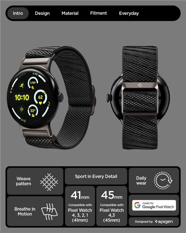 black - Google Pixel Watch 4/3/2/1 41mm