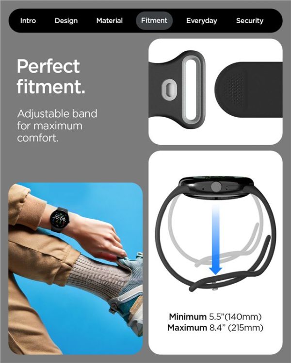 Spigen Nano Pop Band black sesame-Google Pixel Watch 4/3/2/1 41mm (AMP09486) - Image 9