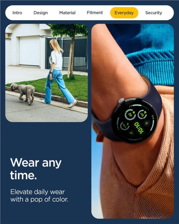 Spigen Nano Pop Band blueberry navy-Google Pixel Watch 4/3 45mm (AMP09490) - Image 5