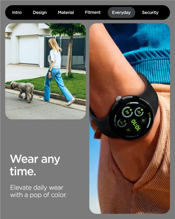 Spigen Nano Pop Band black sesame-Google Pixel Watch 4/3 45mm (AMP09491) - Image 14