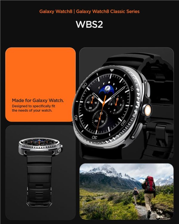 Spigen Silicone Band black-Samsung Galaxy Watch 8 46/44/40mm (AMP10151) - Image 7