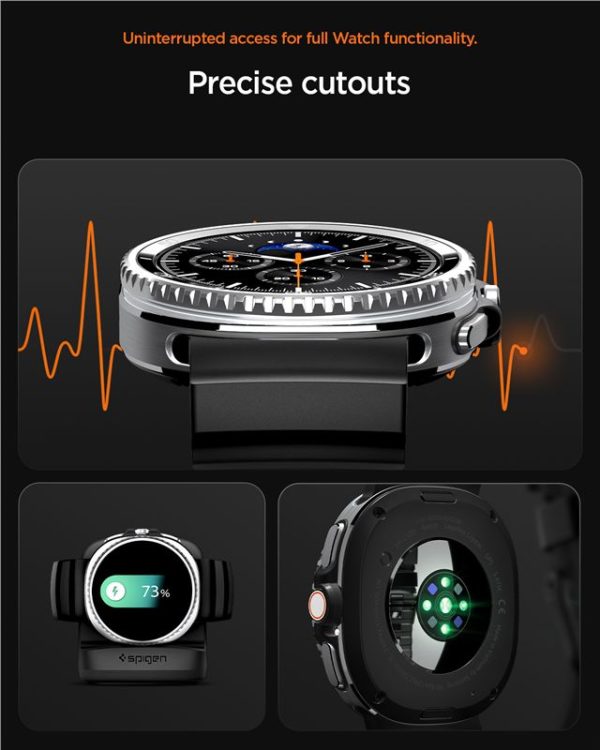 Spigen Silicone Band black-Samsung Galaxy Watch 8 46/44/40mm (AMP10151) - Image 17