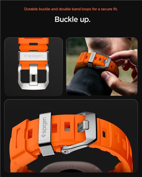 Spigen Silicone Band orange-Samsung Galaxy Watch 8 46/44/40mm (AMP10152) - Image 6