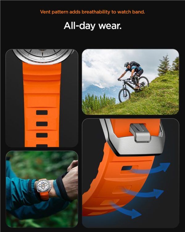 Spigen Silicone Band orange-Samsung Galaxy Watch 8 46/44/40mm (AMP10152) - Image 7