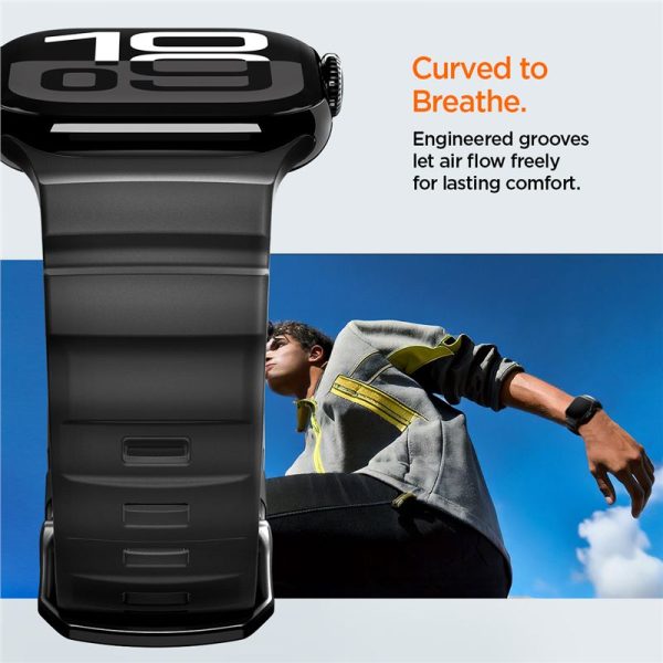 Spigen Silicone Band black-Apple Watch 49/46/45/44mm (AMP10508) - Image 6