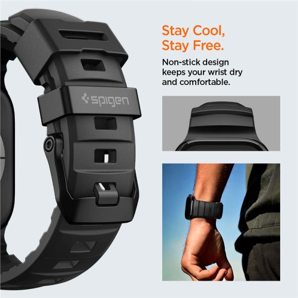 Spigen Silicone Band black-Apple Watch 49/46/45/44mm (AMP10508) - Image 7