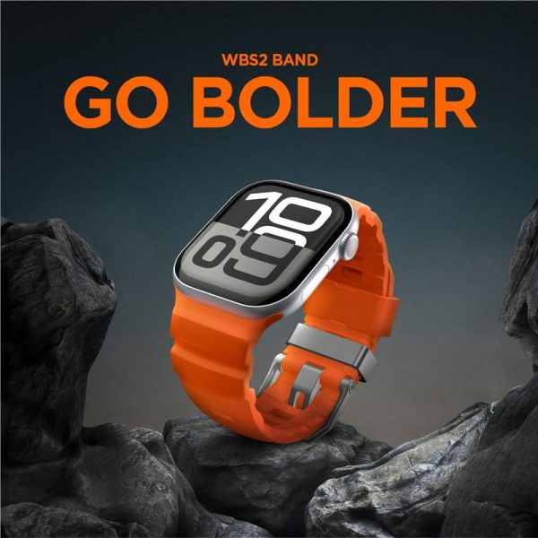 Spigen Silicone Band orange-Apple Watch 49/46/45/44mm (AMP10509) - Image 3