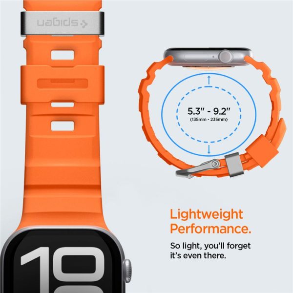 Spigen Silicone Band orange-Apple Watch 49/46/45/44mm (AMP10509) - Image 10