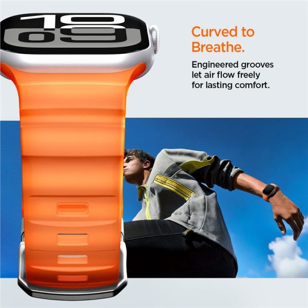 Spigen Silicone Band orange-Apple Watch 49/46/45/44mm (AMP10509) - Image 5