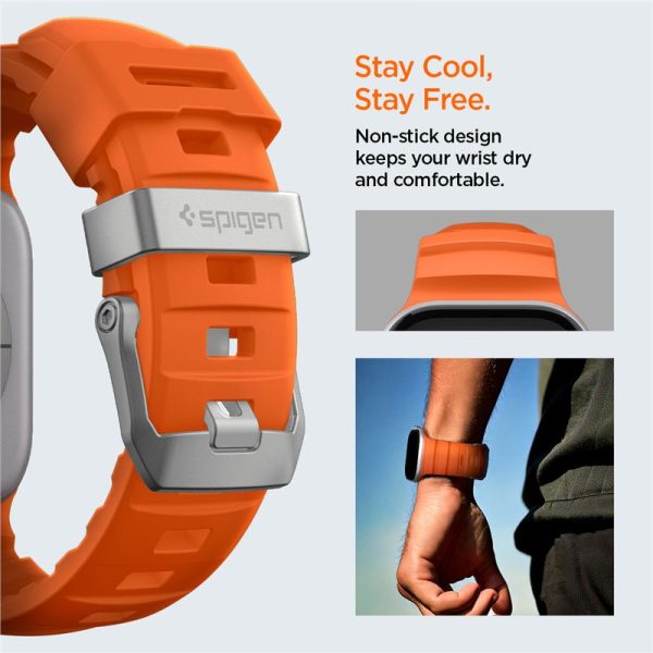 Spigen Silicone Band orange-Apple Watch 49/46/45/44mm (AMP10509) - Image 11