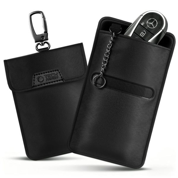 TECH-PROTECT KLR400 POUCH KEYLESS RFID SIGNAL BLOCKER CASE BLACK/BLACK - Image 2